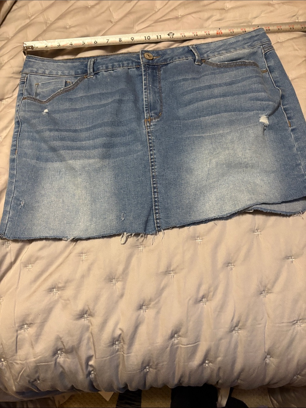 Natural Reflections Light Blue Denim Skirt